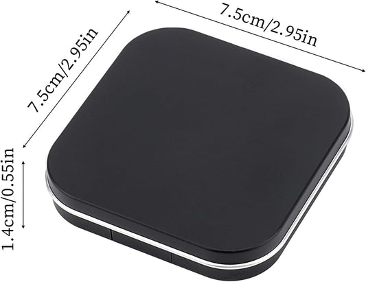 NICENEEDED 2 Pcs Empty Eyeshadow Palettes, 12 Grids Blush Pallet Makeup, DIY Lipstick Lip Balm Blusher Compact Containers Refillable Cosmetic Sample Storage Case Box with Mirror for Women