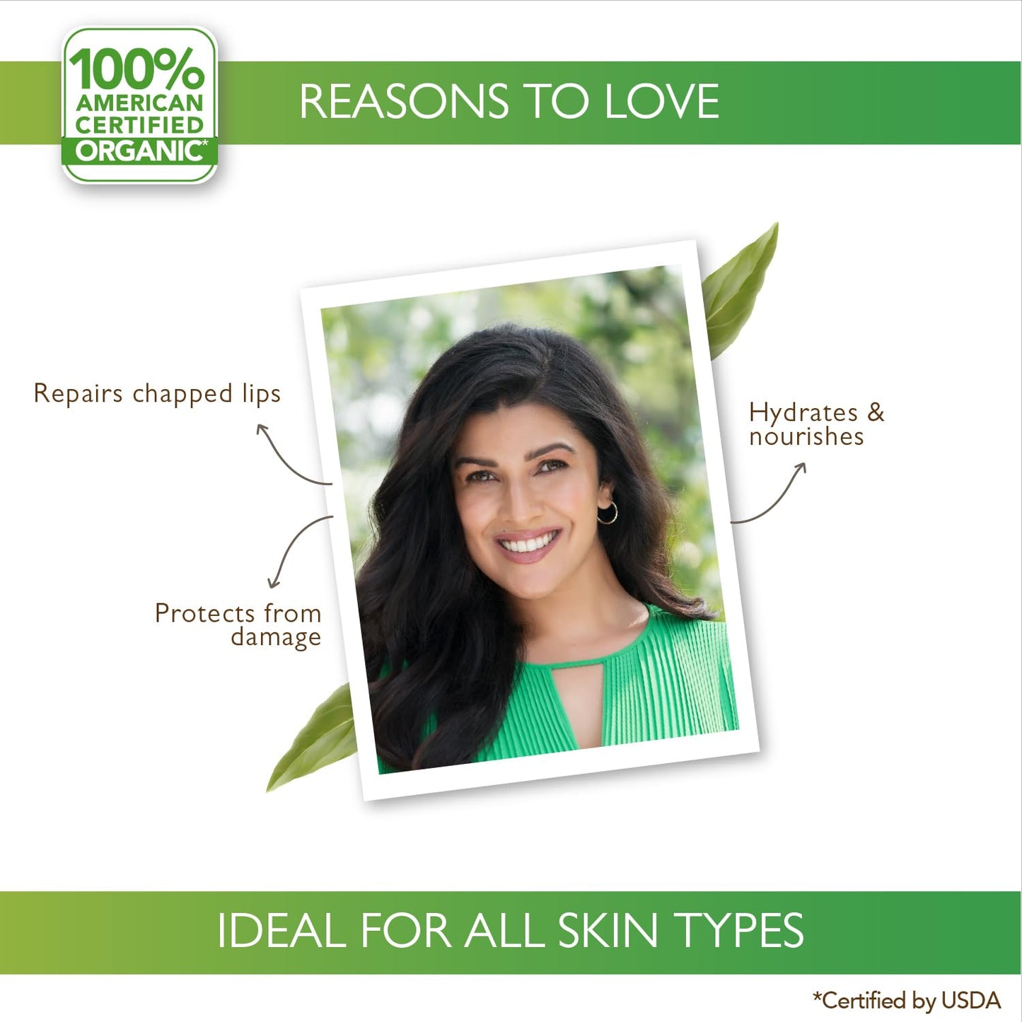 Moisturizing Lip Butter: Rose | Tinted Lip Butter for Women, Men & Kids | Best Organic Lip Balm | 100% American Certified Organic | 4gm