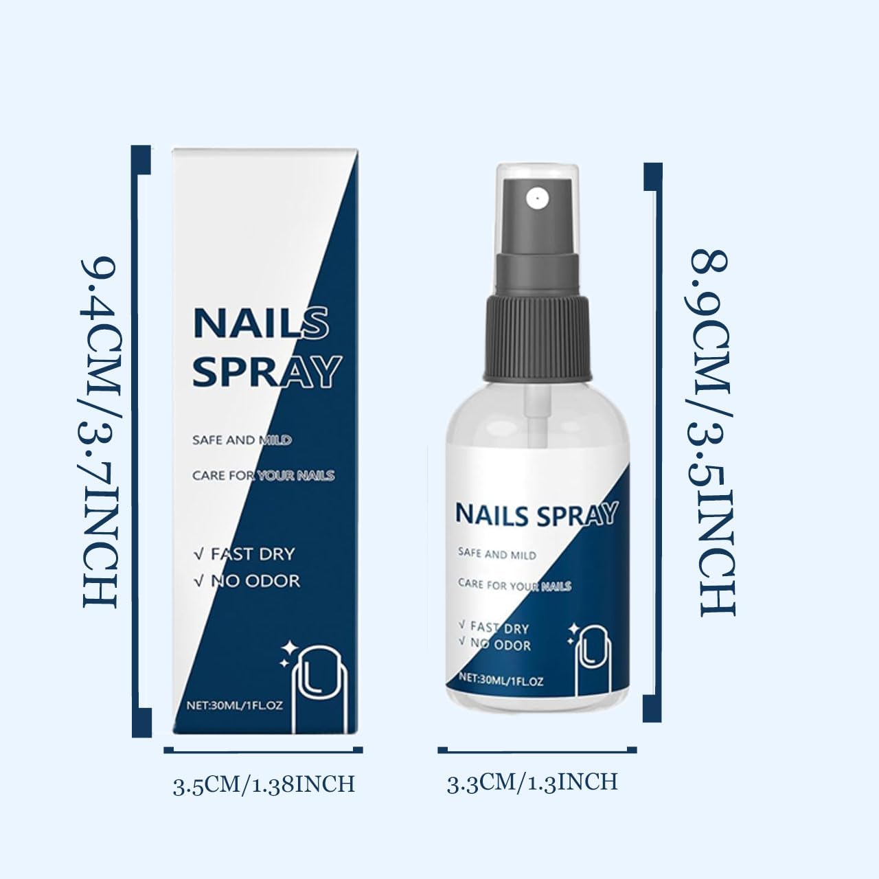 Nail Strengthener Spray for Stronger Nails | Quick-Dry Moisturizer with Lavender & Tea Tree Oils | Non-Greasy Formula to Prevent Brittleness | Unisex Care for Hands & Feet - 1 Fl Oz (1)