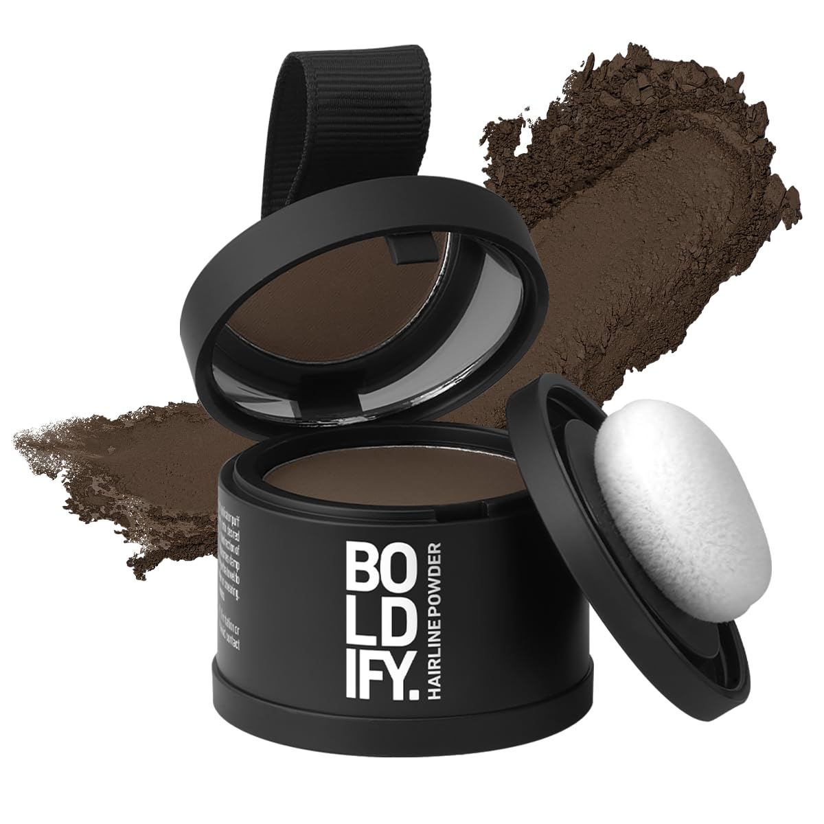 BOLDIFY Hairline Powder - Root Touch Up Hair Color for Gray Coverage - Bald Spot Concealing Hair Powder for Women & Men - 48-Hour Stain-Proof - Medium Brown