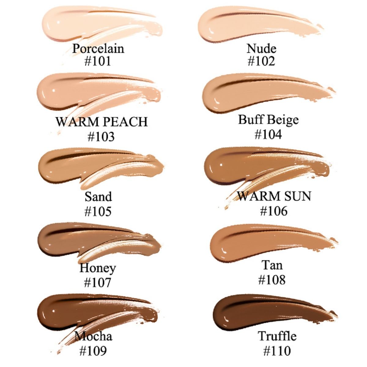 PHOERA Foundation,Flawless Soft Matte Liquid Foundation Oil Contro Concealer Long-Lasting Waterproof Full Coverage Foundation Makeup .(1Pcs-101# Porcelain)