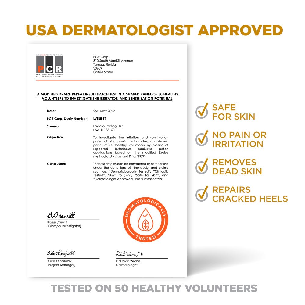 Lavinso Honey Feet Peeling Mask for Dry Cracked Feet - 4 Pack - with Kojic Acid Skin Brightening Effect - Exfoliating Dead Skin and Calluses - Foot Peel Mask for Baby Soft Feet