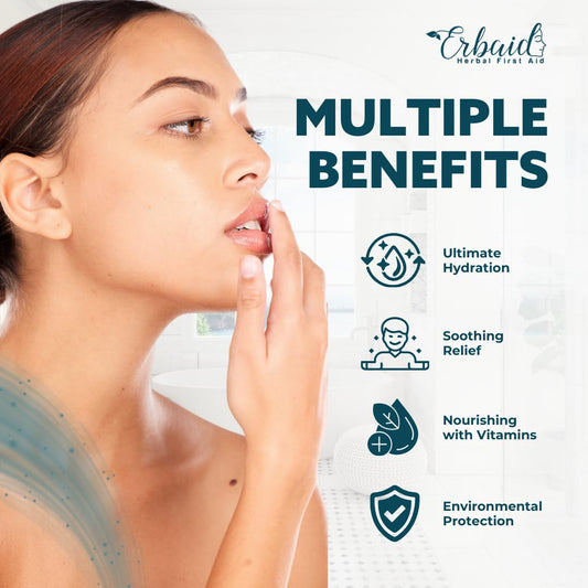 Beef Tallow Lip Balm – Natural Tallow Beeswax Chapstick – Hydrating Moisturizer Grass Fed Bison Tallow Balm Lip Care – Soothes Chapped, Dry Lips, Sensitive Skin – Long Lasting & Vitamin Rich USA-Made