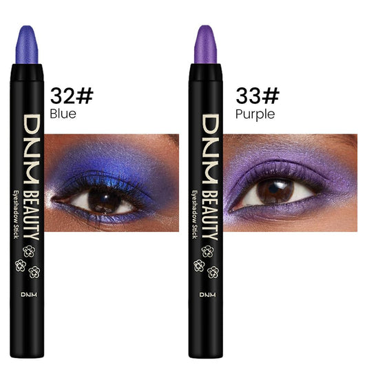 Kaely 2Pcs Cream Eyeshadow Sticks Set for Eyes Waterproof,Blue Shimmer & Purple Shimmer Matte Eye shadow Stick Pencil Pen Bulk sombras en crema para ojos 32+33