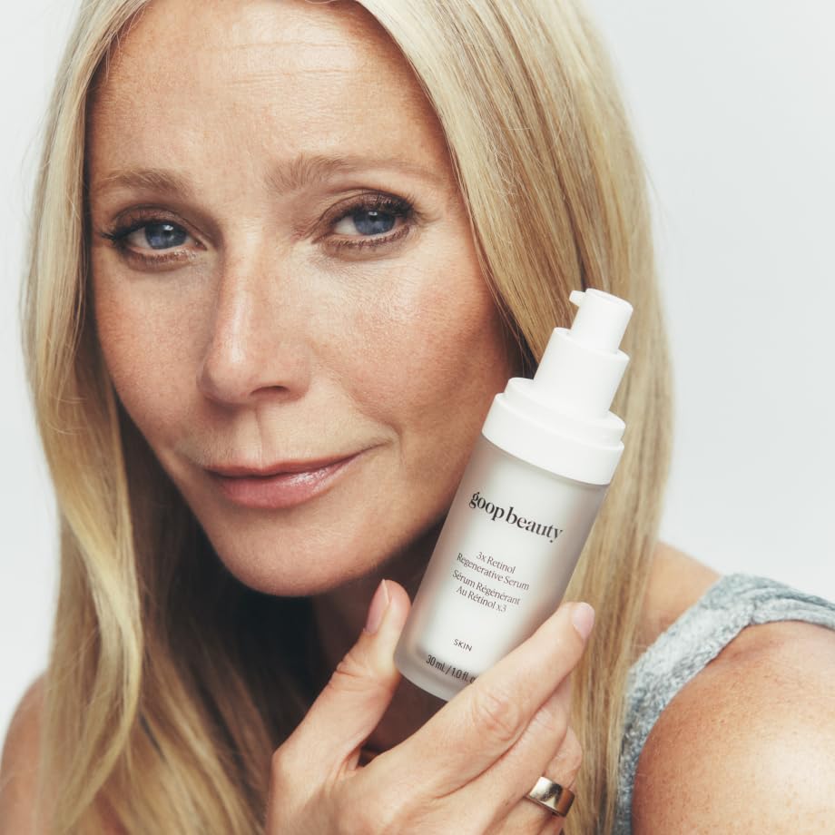 goop Beauty 3x Retinol Regenerative Serum | Face Serum to Reduce the Look of Deep Wrinkles, Pores, & Texture | Retinoids, Ceramides, & Niacinamide | 1 fl oz