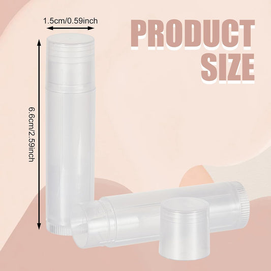 NICENEEDED 15 Pcs Lip Balm Tubes, Empty DIY Lipstick Tubes, Refillable 5g Lip Balm Containers Plastic Lip Gloss Tubes Deodorant Containers with White Caps Twist Tubes for making Gifts, Travel