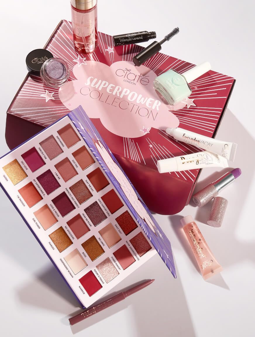 Ciaté London Superpower Collection 10 Piece Makeup Gift Set, Contains Eye, Lip, Complexion & Nail Bestsellers, in a Festive Giftable Box