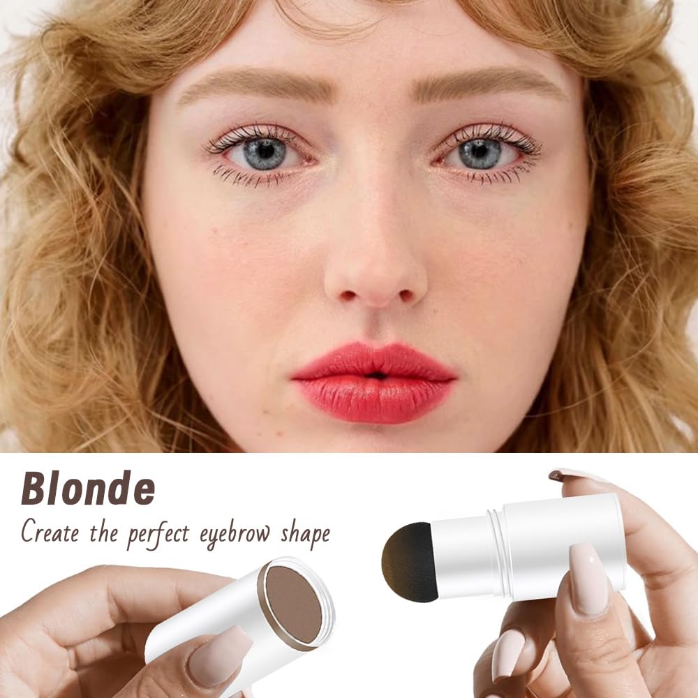 Eyebrow Stamp Stencil Set, golden brown Eyebrow Stencils Shaping Kit, Long-Lasting Eyebrow Shaper for Women Girl, Cruelty-Free plantillas para la cejas