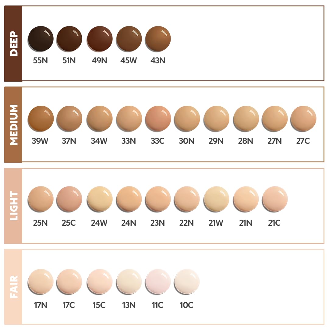 TIRTIR Mask Fit Red FoundationㅣLong Lasting Flawless Coverage, Energy Essence, Lightweight, Hydrating, Pore-Blurring, Breathable Satin Finish, Makeup, Radiant Skin, #25C Cool Taupe, 1.01 Fl Oz