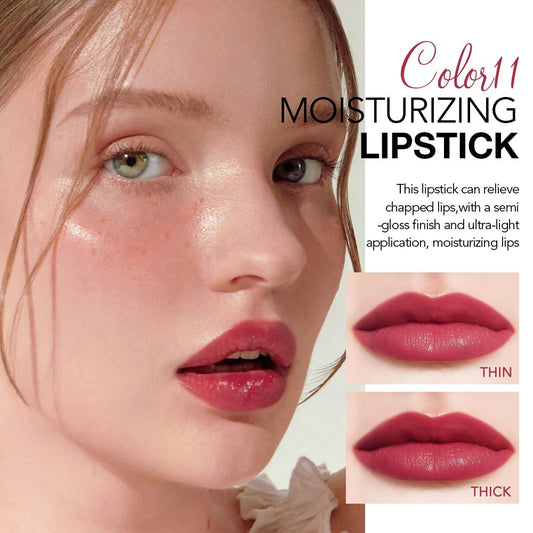 1Pcs Tinted Lip Balm Moisturizing Lipstick – Waterproof Hydrating Matte Lip Balm for Women, Creamy Natural Color Stain for Dry Lips,Soft Matte Finish with Subtle Scent (#11 Retro Red)