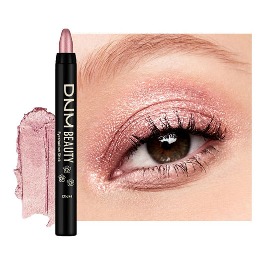 Gold Rose Shimmer Cream Eye Shadow Stick Makeup for Women, Shimmer Eyeliner Pencil Eyeshadow Brightener Stick for Eyes, Waterproof Eyeshadow Applicator Blendable sombras para ojos 63#