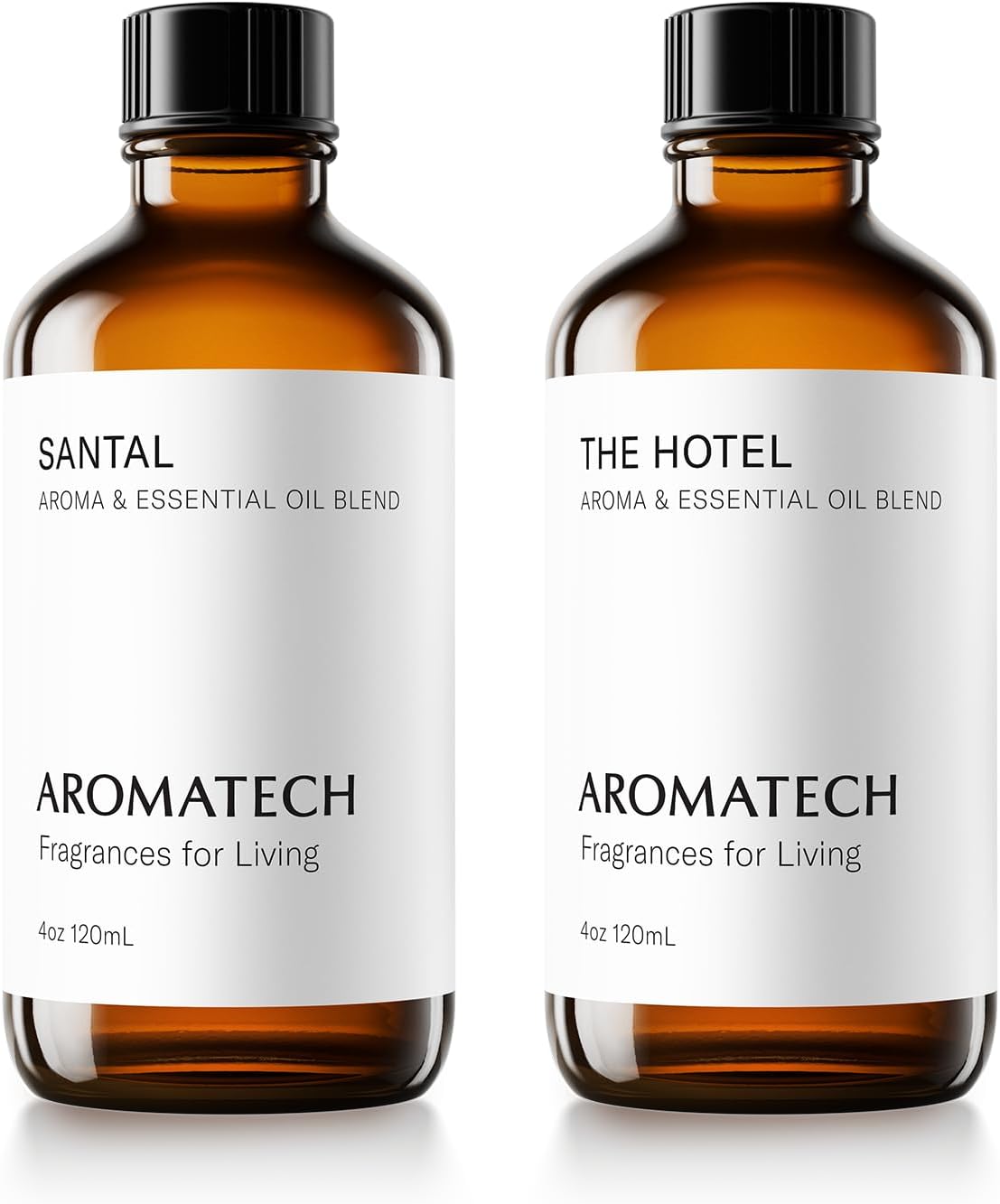 AromaTech Santal & The Hotel Set | Gift Set of Aroma Diffuser Essential Oils Blend of Santal Cardamom, Papyrus, Musk | The Hotel Peach, Red Rose, Pine - 120 Milliliter