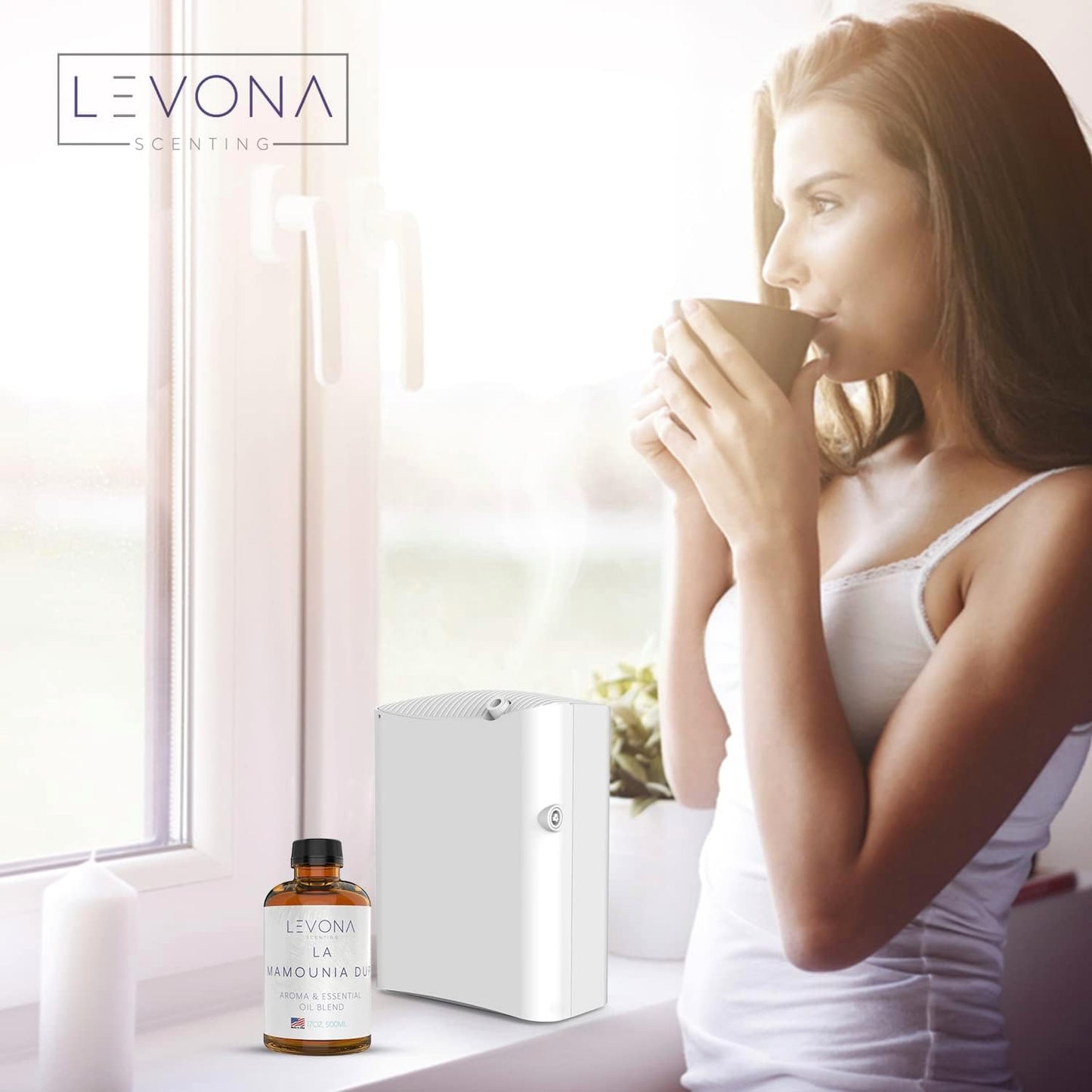 Levona Scent Essential Oil - Fresh Aroma for Home, Office, Hotel & Spa, Perfect in Humidifiers and Diffusers, Luxury Fragrance, with Citrus, Rosewood, Amber Notes - 500ml/ 17 fl oz, La Mamounia Dup