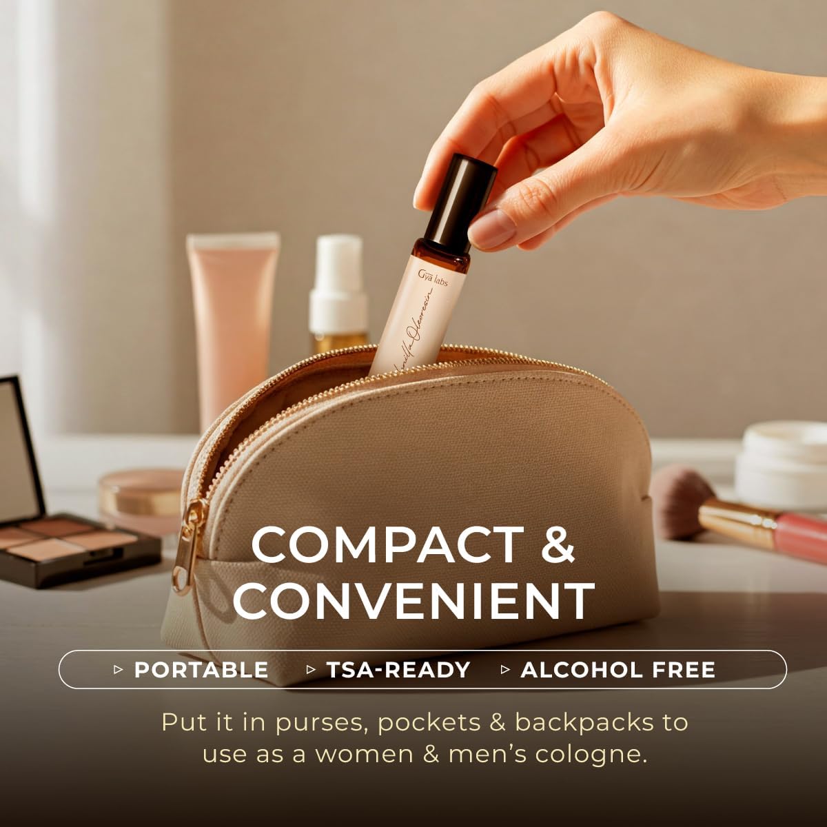 Gya Labs Vanilla Essential Oil Roll on for Skin - Self Care Roller Aromatherapy, Alcohol Free, Travel Size - 0.34 Fl Oz - 100% Pure Natural Vanilla Perfume Oil for Women