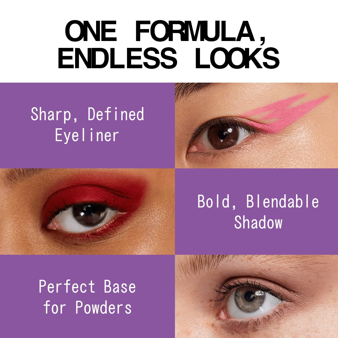 about-face Matte Fluid Eye Paint New Karma – High-Pigment Liquid Eyeshadow, Long-Lasting, No-Budge Matte Finish, Vegan & Cruelty-Free (Bright Purple)