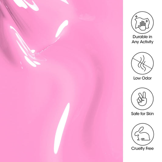 Gellen Pink Gel Nail Polish, 18ML 1Pc Pink Purple Gel Polish Soak off UV LED Nail Lamp Pink Nail Polish for Spring Summer Salon DIY Nail Art Manicure at Home Holiday Gift for Women, 0.61 Fl Oz
