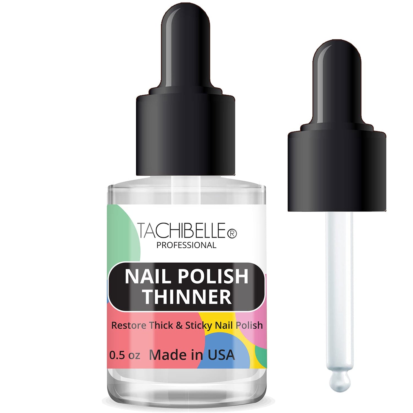 Tachibelle Nail Polish Thinner 0.5 oz - Bring your old polishes back to life (2 Bottles)