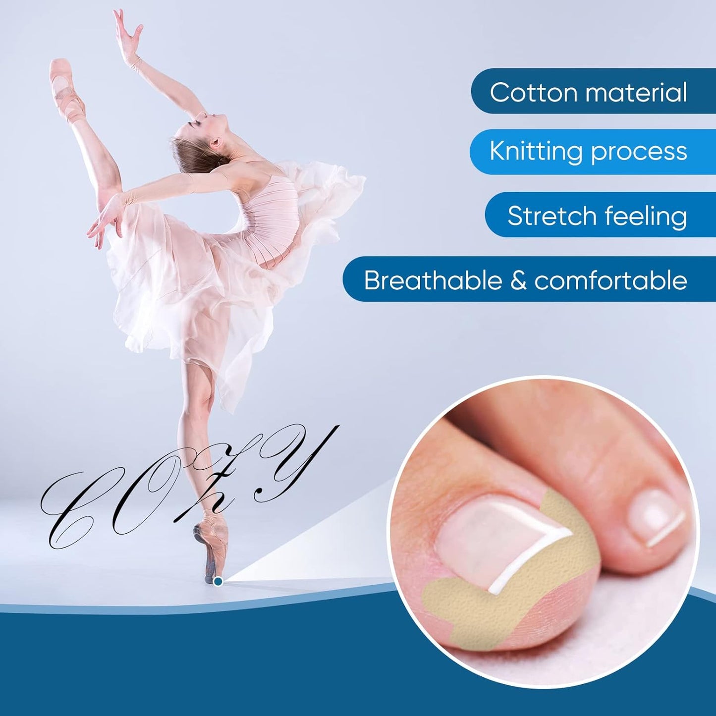 Ingrown Toenail Treatment, 60Pcs Ingrown Toenail Corrector Strips, Ingrown Toenail Removal Kit with File and Lifter, 60Pcs