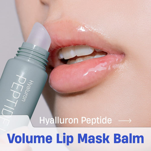 DERMATORY Hyalluron Peptide Volume Lip Mask Balm - Hydrating & Moisturizing Lip Mask for Day & Night Care (10ml)