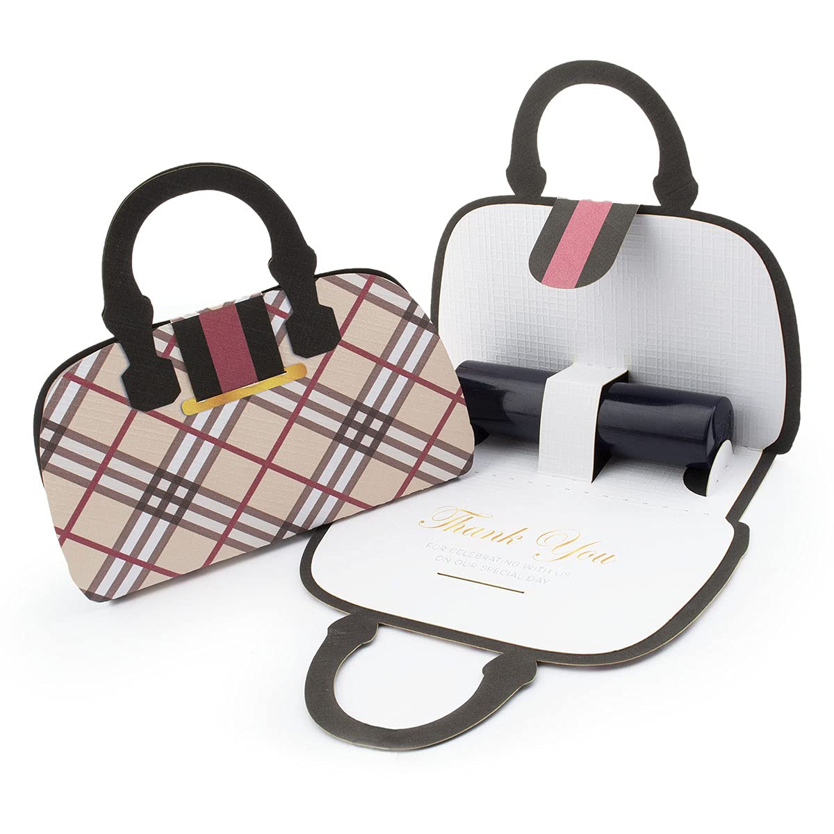 Summer-Ray 25 Sets Luxury Lip Balm Holder for Wedding Party Favors Thank You for Celebrating with Us on Our Special Day (For Bridal Shower)