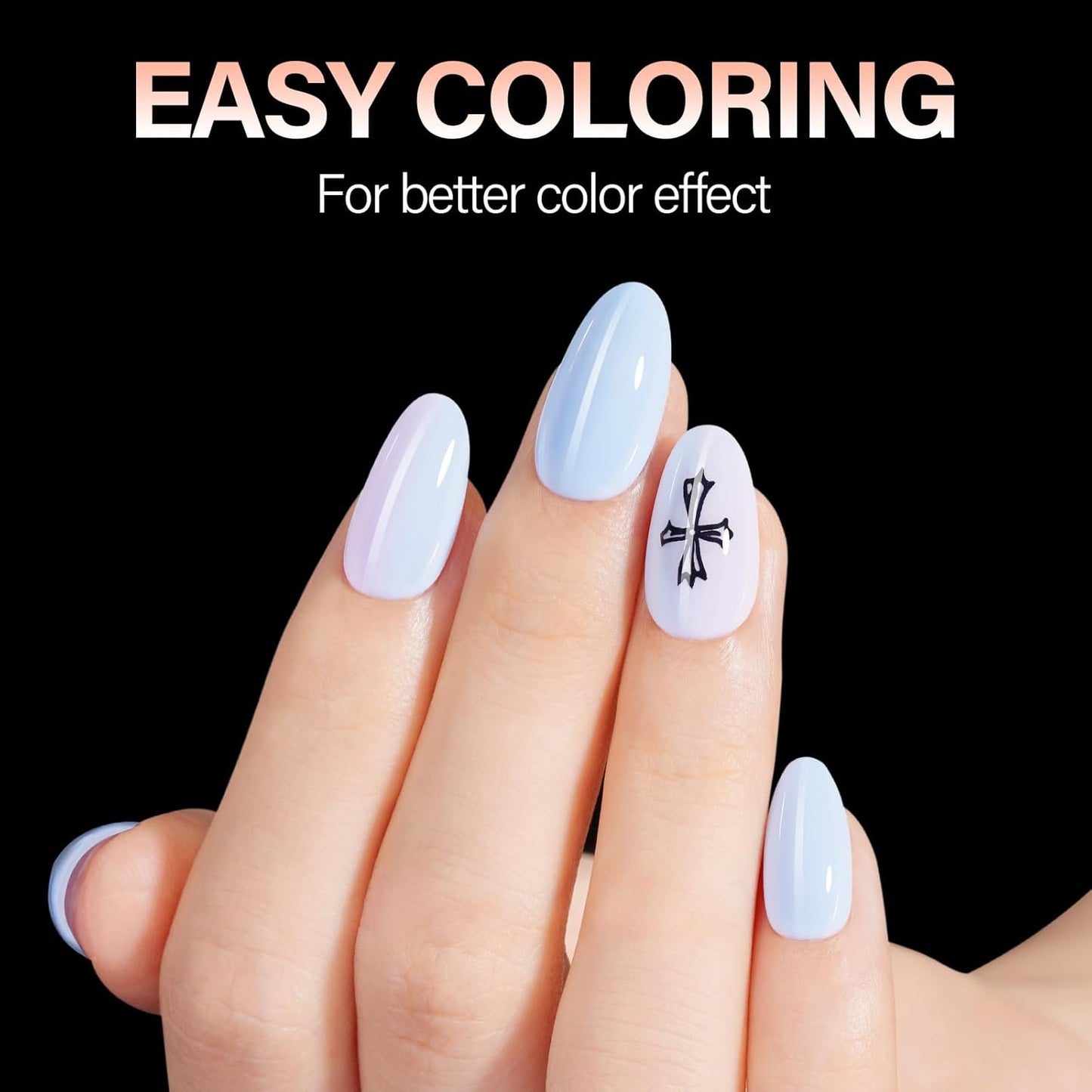 AILLSA Short Almond Nails 504PCS Clear Gel Nails Tips Press on False Soft Nails Tip Full Cover Fake Gelly Nails Tips for Nail Extension DIY Home Salon Gift, 10 Sizes Preshaped Nail Tips