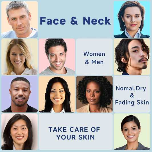 Retinol Cream for Face, Collagen Neck Creams for Tightening and Firming, Anti Aging Facial Moisturizer for Women & Men, Instant Face Lift Wrinkle Cream with Glycolic Acid Pads