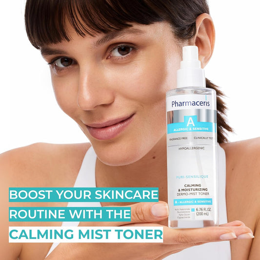 Calming Mist Toner - Soothing & Hydrating Face Mist for Sensitive & Allergy-Prone Complexion; Restores pH, Refreshes & Supports Skin’s Barrier & Microbiome Puri-SENSILIQUE, 6.76 fl oz