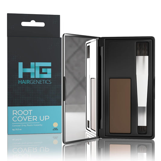 Root Touch Up Hair Color Root Cover Up with Double-Ended Brush for Hair Color for Gray Hair Coverage - Portable Hair Powder Solution for Quick Gray Coverage (Dark Blonde, 6g)