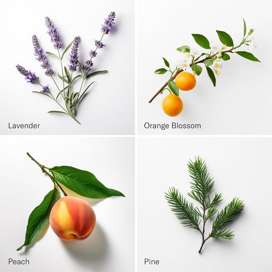 AromaTech The Hotel & White Tea & Thyme Set | Aroma Diffuser Essential Oils Blend of Peach, Red Rose, Pine, White Tea, Thyme, Amber - 120 Milliliter