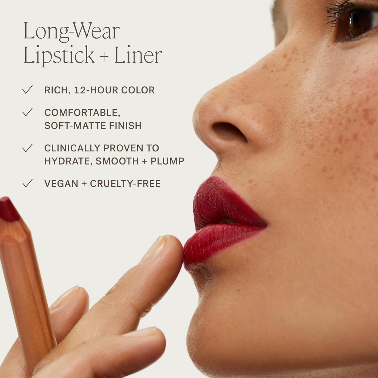 ILIA - Lip Sketch Hydrating Crayon | Hydrate, Plump, Smooth, Strengthen | Long Lasting up to 12-Hours, Bleed-Resistant, Soft-Matte | Barrier-Building, Non-Toxic, Cruelty-Free (Earthen)