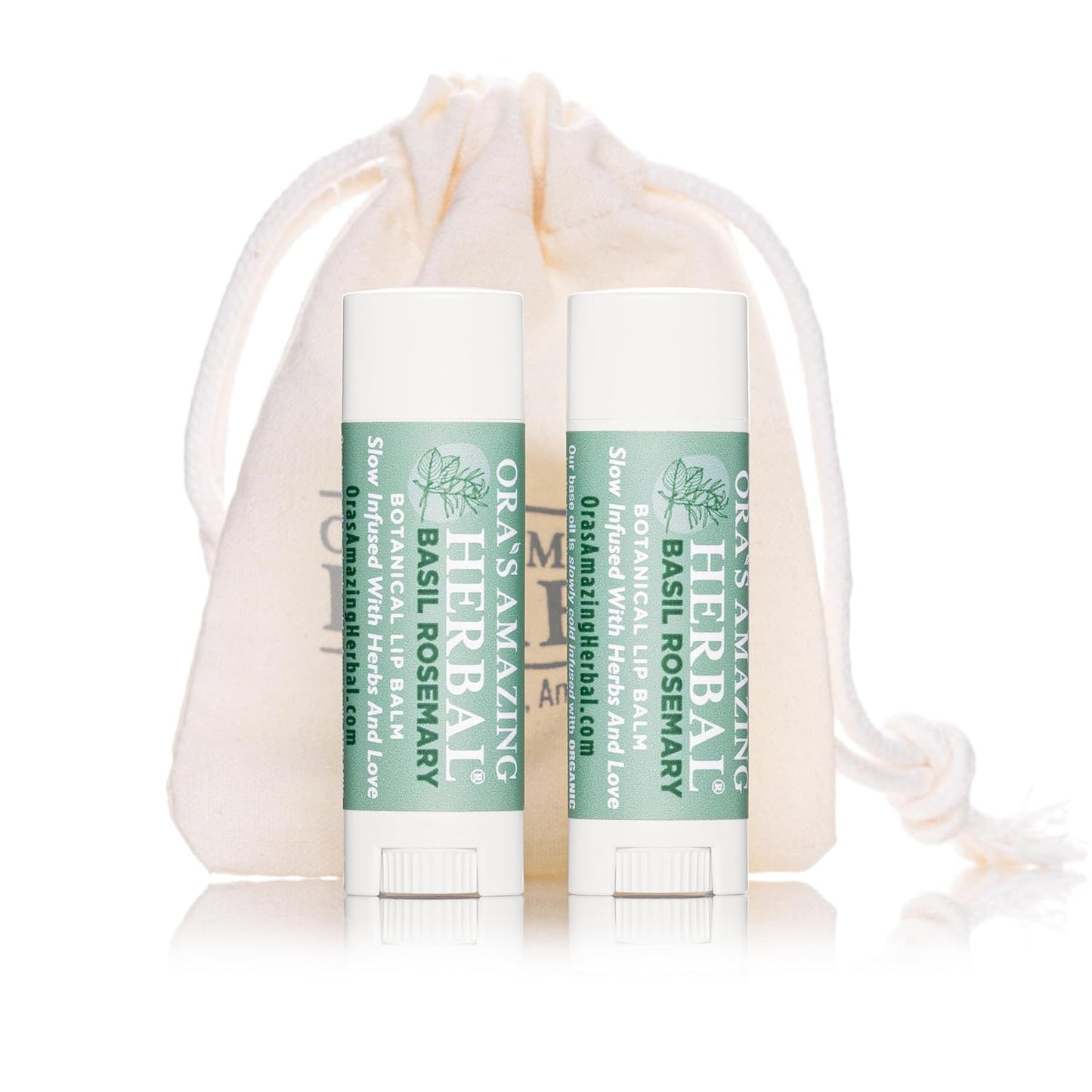 Natural Lip Balm, Perioral Dermatitis Treatment, Calendula, Healing Lip Balm with Immune Supportive Basil & Rosemary Essential Oil, Organic Coconut Oil, 2 Pak, Ora's Amazing Herbal