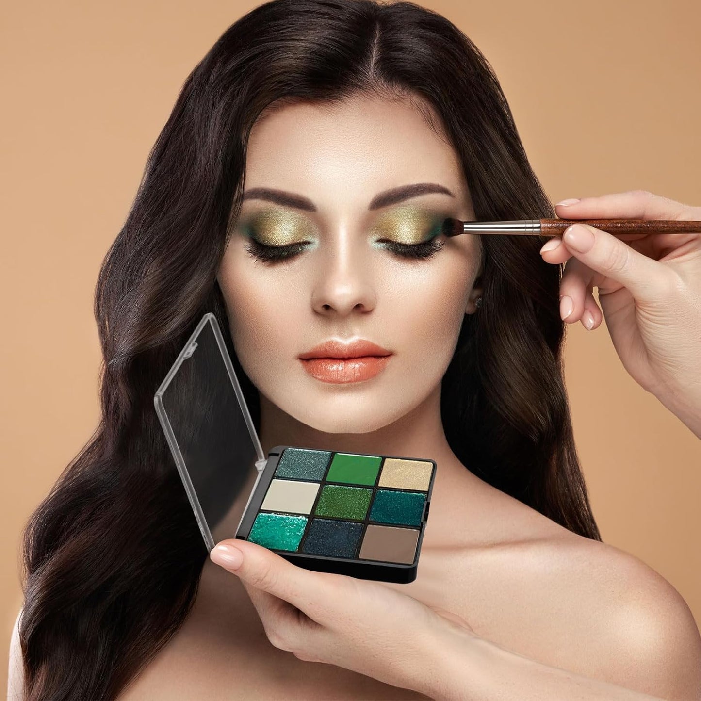 6 Pcs Empty Magnetic Makeup Palette with Clear Top Travel Makeup Pan DIY Eyeshadow Pan Dispensing Storage Box for Eyeshadow Lipstick Blush Powder Pigment, 4.6 x 2.4 x 0.4 In, 5.5 x 4.0 x 0.6 In