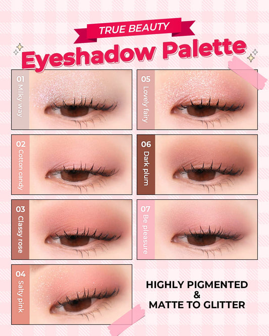 AMTS x True Beauty Edition - Some Love EyeShadow Makeup Palette | Matte Shimmer Metallic, Long Lasting, Cheek blush, All My Things, K Beauty, Pink Gold makeup