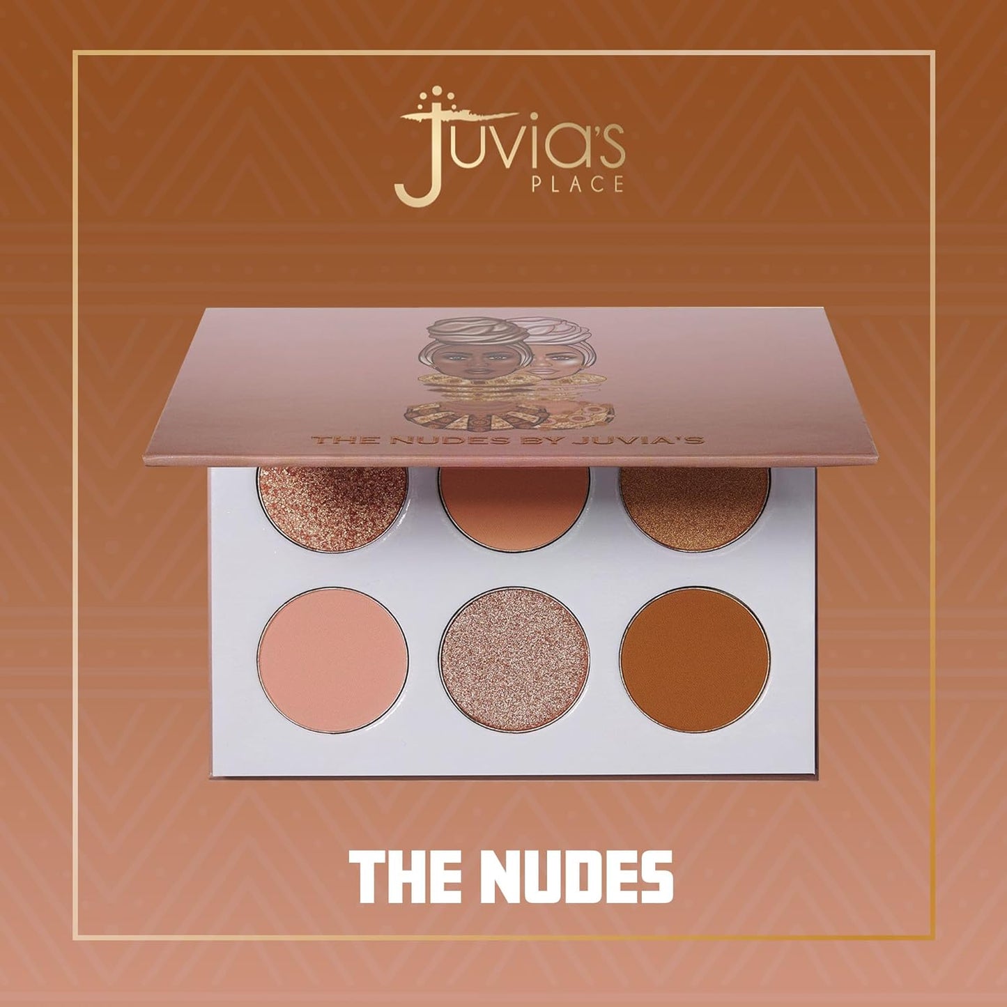 Juvia's Place Palette The Nudes - Neutral Hues, Blush, Sand, & Shimmer, Professional Eye Makeup, Pigmented Palette for Eye Color & Shine, Pressed, Shades of 6