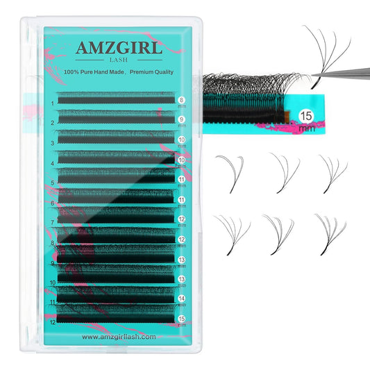 Eyelash Extensions 4DW D Curl,Mixed Tray Lash Extension Supplies Individual Lashes Premium Classic Lash Soft Super Matte Black Professional Eyelashes Extension(8-15mm)