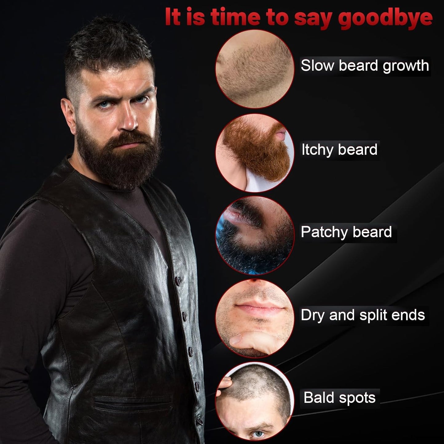 Beard Balm, Maximum Concentration Biotin, with Castor Oil and Argan & Jojoba Oils, Promotes Beard Growth, Styles, Strengthens & Softens Beards & Mustaches, 2 Ounce,Unscented