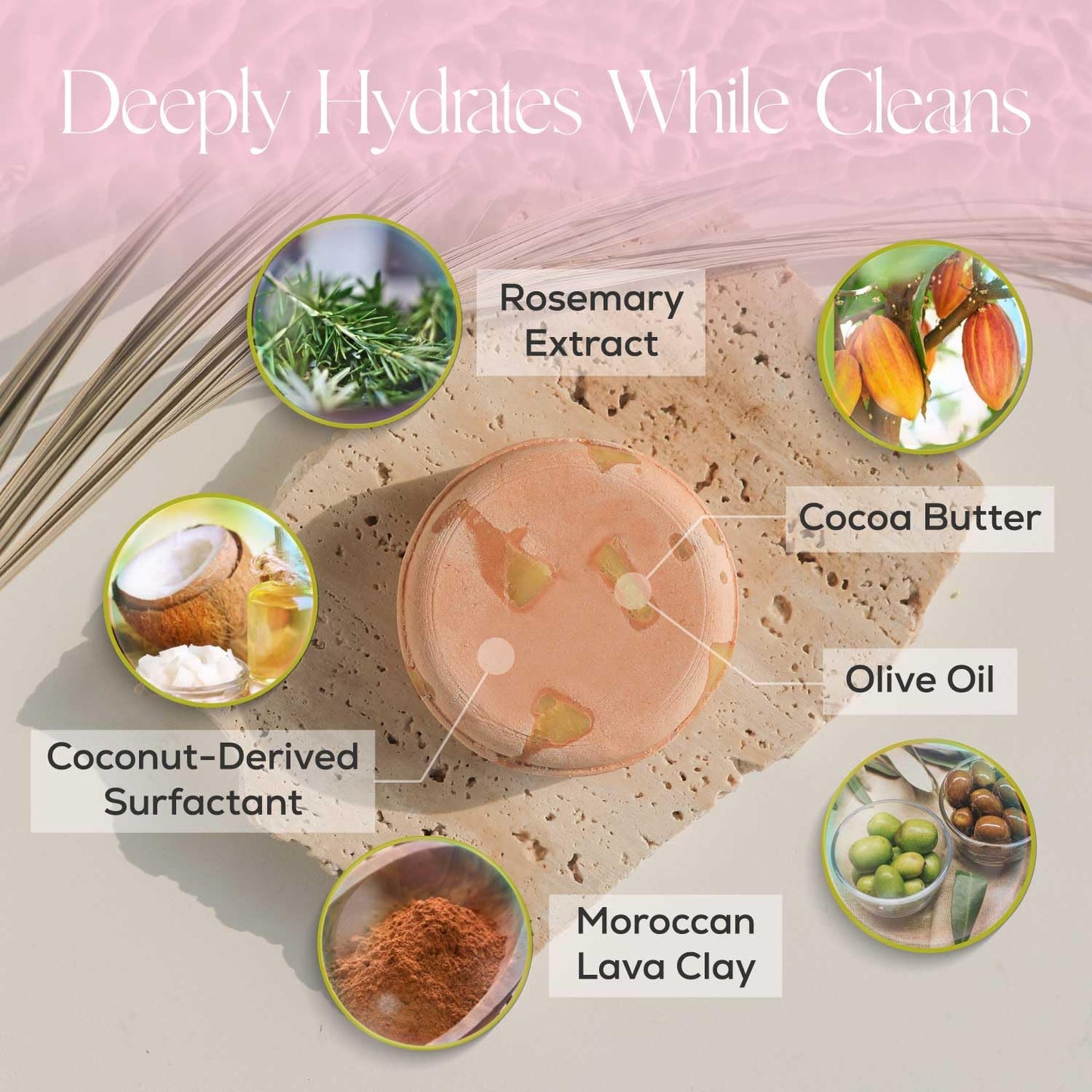 IIBESA Rice Water Shampoo Bar - Hair Growth & Strengthening Deep Moisturizing - Japan made Organic Ingredients - Solid Shampoo Bars For All Hair Types - Vegan Essential Oils - Rosemary