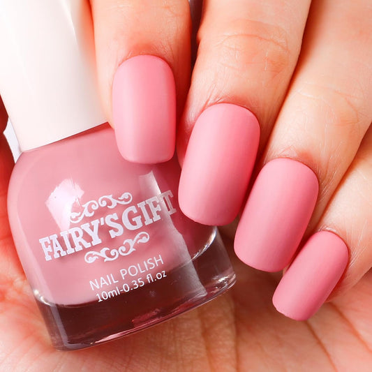 Matte Nail Polish Air Dry Nail Lacquer for Nail Art Varnish, Mist Effect Matte Finish Velvet Nail Polish, 0.35 fl oz (Soft Pink-15, 10 ML)