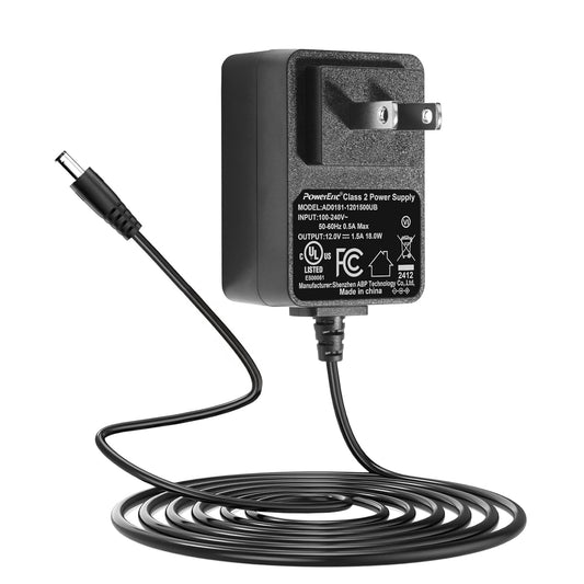 Makartt Original Power Charger Adapter for Nouvella Nail Drill, 12V 1.5A AC-DC Battery Supply for 35000RPM Rechargeable Electric File Manicure Tech Art Salon Home DIY Use