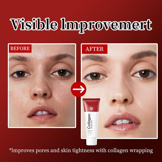 Collagen Night Wrapping Mask Hydrating Peel Off Face Mask for Women Tightening Lifting Facial Mask Skincare Anti Aging Collagen Masks for Wrinkles Fine Line Moisturizing Glowing Glass Skin 2.71oz/80ml