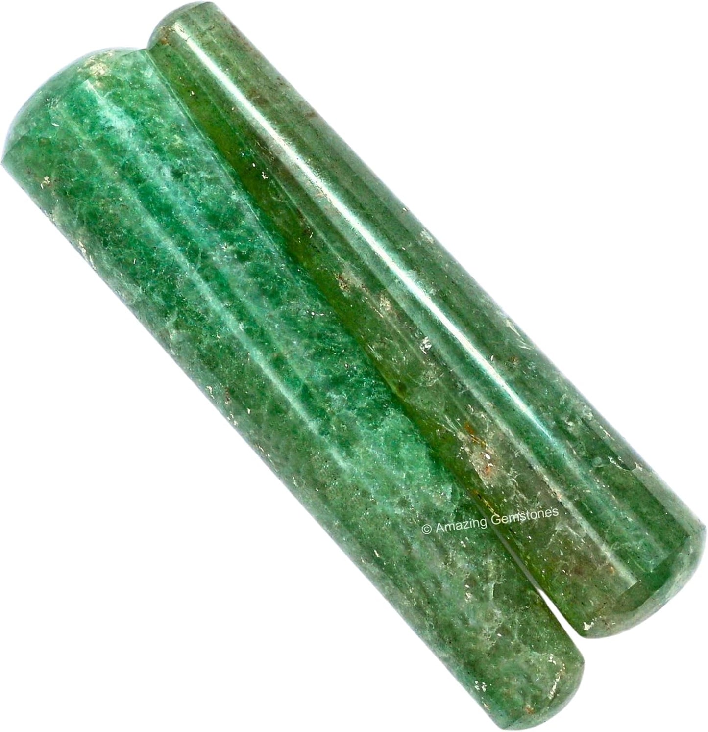 Amazing Gemstone Green Strawberry Quartz Crystal Wand Massage Stick - Pelvic Wand Gua Sha for Adults - Crystals and Healing Stones Massage Wands for Adults Gifts (Smooth)