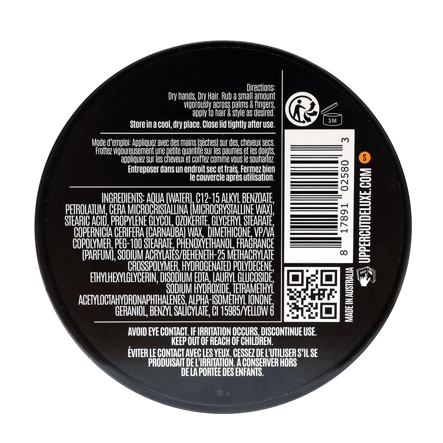 UPPERCUT DELUXE Texture Cream –Flexible, Reworkable Styling Cream for Men – Natural Matte Finish, Pliable Hold, Lightweight Hair Product – 3.5 oz / 100g