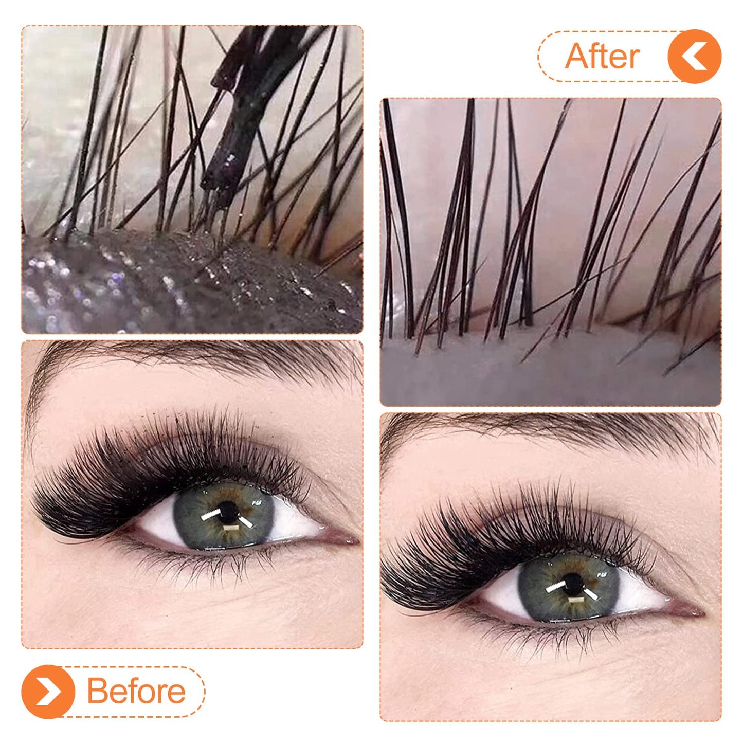 Eyelash Cleanser Concentrate 100ml Tangerine Professional Lash Shampoo Foaming Cleanser Paraben & Sulfate Free Non-lrritating Wash for Extensions Lashes with Salon Home Care-Makes 20 Bottles