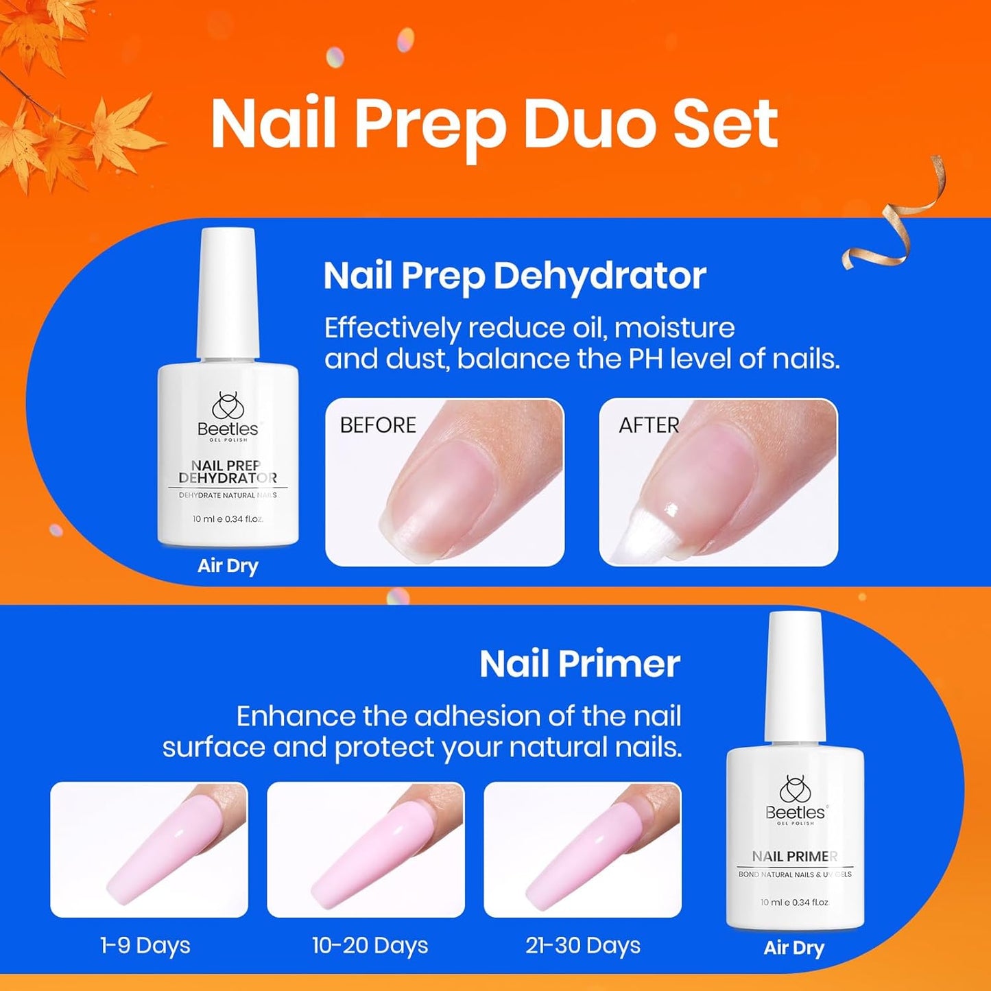 Beetles Gel Nail Kit Medium Almond with Nail Dehydrator and Primer, 576Pcs Half Matte Etch-X Gel Nail Tips Solid Nail Glue Mini Nail Lamp Acrylic Nail Tips Easy DIY Nail Extension Set Gift for Women