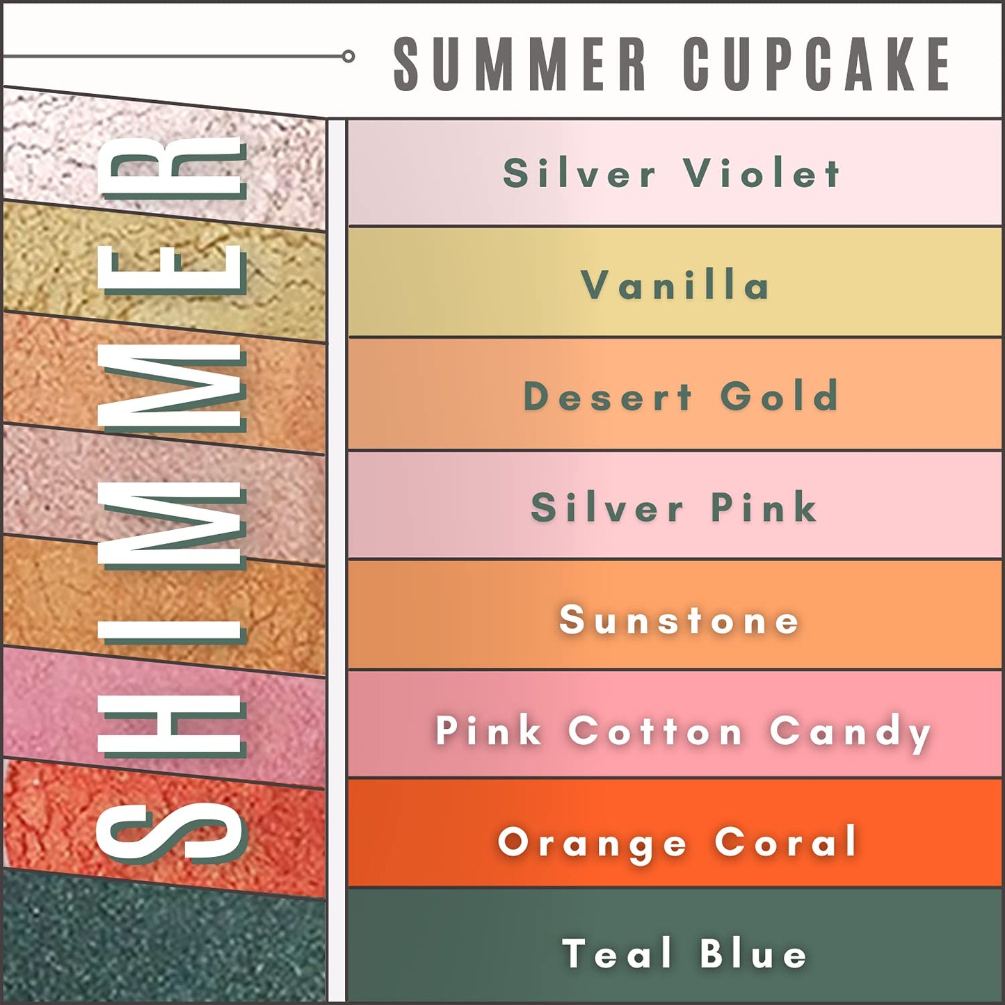 Summer Cupcake Mineral Eye Shadow Pallet, Organic Makeup Kit with Brown Eyeshadow, Nutural Eyeshadow, Mineral Powder, Contour Kit, Highlighter Palette, Hypoallergenic Eyeshadow