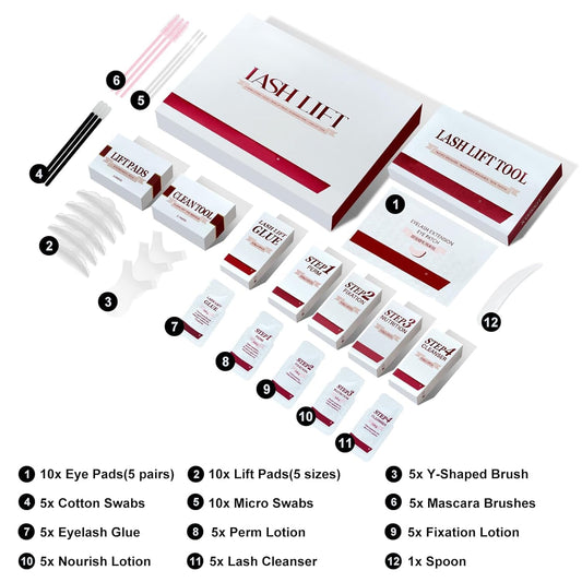 Lash Lift Kit Eyelash Perm Kit Professional Eyelash Lift Kit, YIMEIR Lash Perm Kit Lash Lamination Kit Lash Lifting Tools Suitable for Salon and Home Use