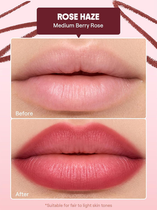 SHEGLAM Cloudline Blur Lip Liner Long Lasting,Vegan & Cruelty-Free Lip Stain-Rose Haze