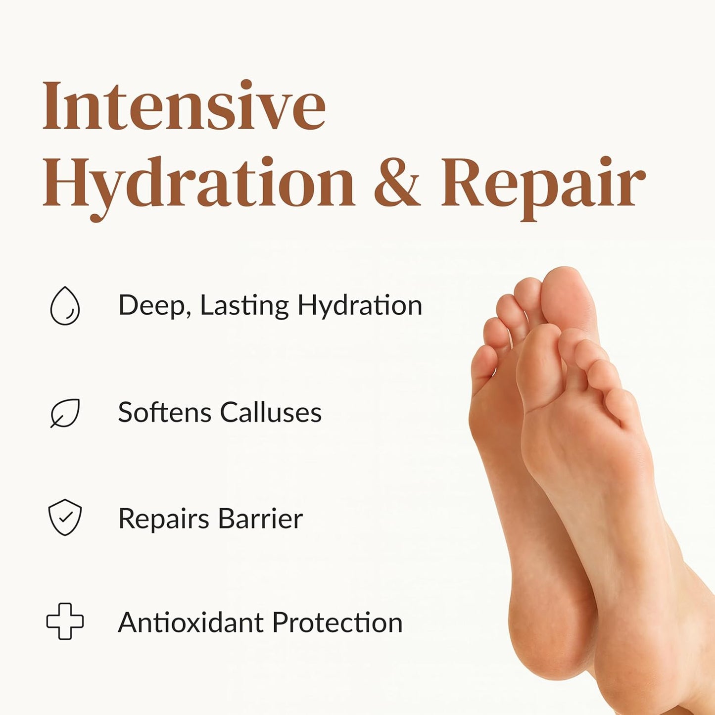 Epielle Hydrating Hand & Foot Masks 12 Pairs, Deep Moisturizing Socks & Gloves, Soften Dry Hands & Cracked Heels with Shea Butter & Jojoba Oil, Korean Skin Care, Foot Spa, Self Care Gifts for Women