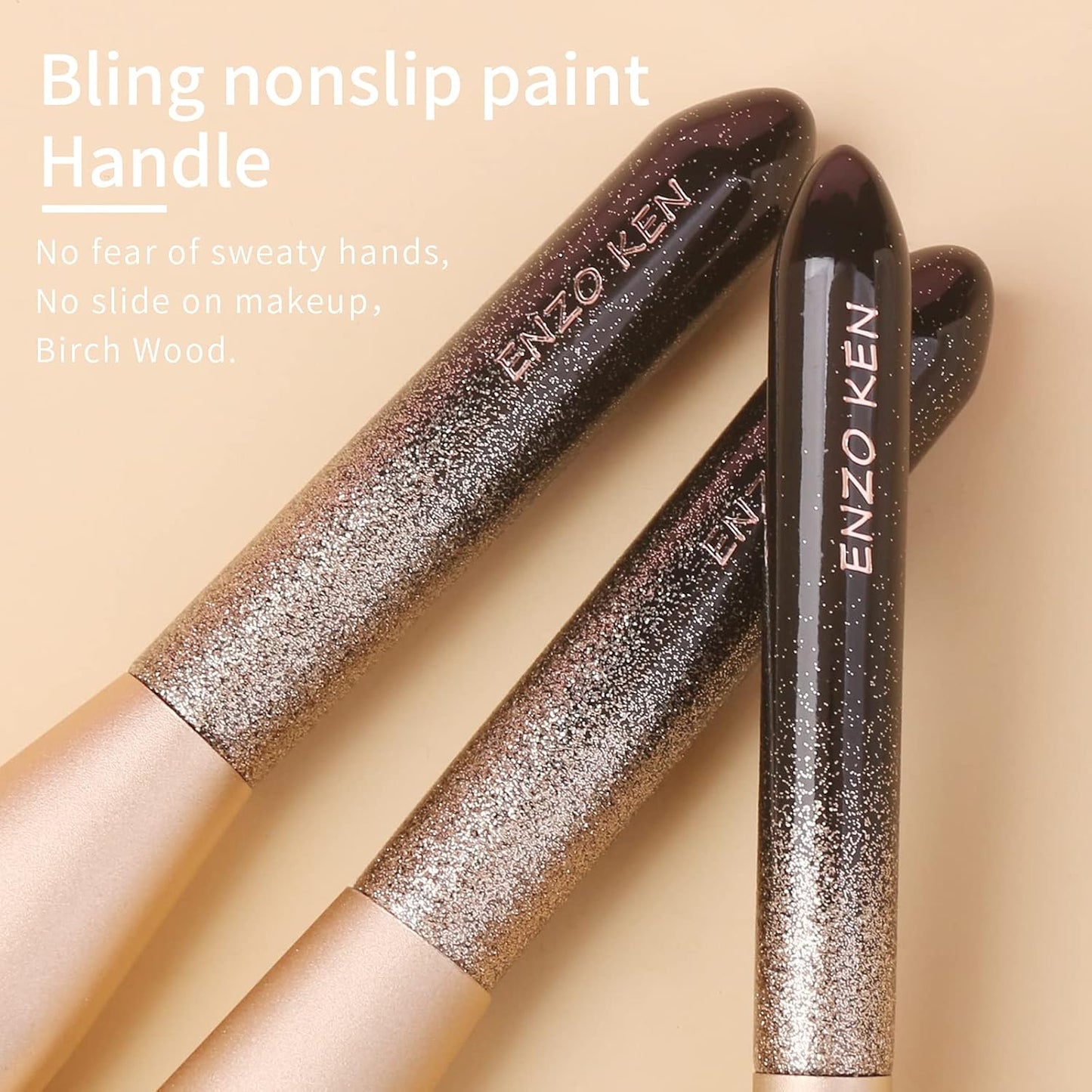 Natural Hair Makeup Brush Set Professional, Sable Makeup Brushes Set with Case, Natural Hair Brushes Makeup Set, Glitter Make up Brushes Set Professional, Natural Makeup Brushes - ORRA, Black