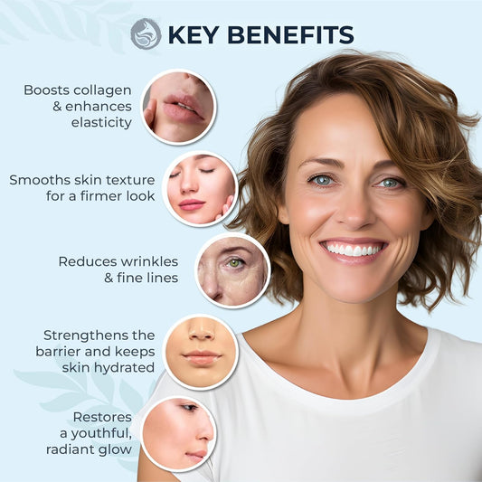 Peptide Collagen Serum 1 fl oz – Anti-Aging Face Serum Reduces Wrinkles, Firms & Improves Elasticity, Vegan Skincare, Clean Formula, Sensitive Skin Safe, Made in USA